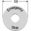 Грибок | SK615546-2 ABB Шильдик круглый алюминиевый желтый Emergency Stop для кнопо к