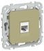 Розетка компьютерная СП FLITE РК5е-1-0-ФлО RJ45 кат.5E UTP механизм олив. IEK FI-K12-1-K26