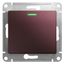 Переключатель проходной 1-кл. СП Glossa 10А IP20 (сх. 6а) 10AX с подсветкой механизм баклажан. SE GSL001163 APC