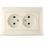 Розетка Севиль 2-ая без заземления слоновая кость (ivory) - Б-С0102 Союз