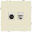 Розетка комбинированная RJ45+TV СП 16А IP20 250В Galaxy слон. кость MC Б0070778