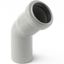 Отвод 40 45 град, для внутренней канализации, серый - 110445 PRO AQUA