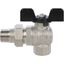 Кран шаровой со сгоном угловой 1/2' ВН ручка бабочка - RG008Q0LA6RG41 STOUT SVB-0008-000015