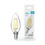 Лампа светодиодная филаментная LED 5 Вт 600 лм 4000К свеча нейтральный E14 AC 220В прозрачная колба Basic - 50312252 Gauss