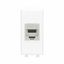 Компьютерная розетка RJ-45 без шторки модульная, кат.6 экранированная, "Avanti", "Белое облако", 1 модуль | 4400791 DKC ДКС