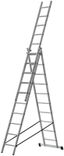 Лестница трехсекционная алюминиевая, 3 х 10 ступеней, H=285/481/674 см, вес 12.19 кг - 65435 РОС