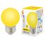 Лампа декоративная светодиодная LED-G45-1W/YELLOW/E27/FR/С Форма шар матовая. Цвет желтый Картон ТМ Volpe - UL-00005649 Uniel