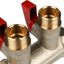 Коллектор с шаровыми кранами 3/4', 2 отвода 1/2' (красные ручки) - SMB 6200 341202 STOUT RG008S258LMAM1