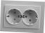 Розетка 2-местная с/з, серия Эрна, белый, - PST16-9014-01 FERON 39054