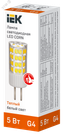 Лампа светодиодная CORN капсула 5Вт 230В 3000К керамика G4 | LLE-CORN-5-230-30-G4 IEK