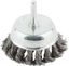 Корщетка тип "чашка" со штифтом стальная витая проволока 75мм MOS 38498М