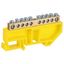 Шина NO-224-90 PE земля на DIN-изоляторе ШНИ-6х9-10-Д-желтый | Б0062913 ЭРА
