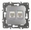 Розетка компьютерная 2-м Elegance 14-3108-03 RJ45 IP20 механизм алюм. Эра Б0034310
