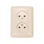 Розетка 2-м СП 10А DEA без заземл. беж. Kranz KR-78-0247