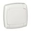 Розетка 1-м СП Рондо 16А IP44 250В с заземл. защ. шторки крышкой бел. SchE RS16-126B-BI Schneider Electric