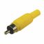 Разъем штекер RCA жёлтый пайка | 14-0402 REXANT