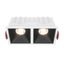 Светильник встраиваемый Downlight Alfa LED 3000K 2x10Вт 36 град. Dim Triac IP20 CRI90 Бело-черный двойной квадрат 52х126х65мм 900Лм - DL043-02-10W3K-D-SQ-WB Maytoni