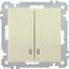 Выключатель 2-кл. СП Bolero ВС10-2-1-Б 10А IP20 с индикацией механизм крем. IEK EVB21-K33-10