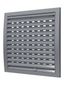 Решетка вентиляционная наружная регулируемая, из ASA пластика 250х250, цвет Серый - 2525РРПН сер ЭРА 16960