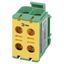 Клемма силовая вводная двойн. КСВ NO-224-139 (KE66.3) 6-50кв.мм PE желт./зел. Эра Б0065578