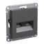 Розетка компьютерная 2-м AtlasDesign RJ45+RJ45 кат.5E механизм базальт SE ATN001485 APC