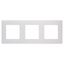 Рамка для розеток и выключателей Серия 12 12-5103-01М на 3 поста, Сатин, белый матовый | Б0065748 ЭРА