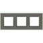 Рамка для розеток и выключателей Elegance 14-5203-16 на 3 поста, металл, титан | Б0065844 ЭРА