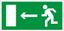 Пиктограмма (Наклейка) ПЭУ 001 Выход налево (135х260) для SIRAH IP65 | 2502002590 Световые Технологии