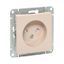 Механизм розетки 16А без заземления со шторками кремовый Эпика EKF - UP1-SOI-101
