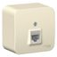 Розетка компьютерная 1-м ОП Blanca RJ45 кат.5E с изолир. пластиной молочн. SE BLNIA045002 APC