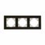 Рамка 3-местная Ugra алюминий, чёрный - С1130-035 GUSI