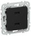 Розетка USB СП FLITE РЮ-2-ФлЧ AA 2.1А механизм черн. IEK FI-U21-D31-K02