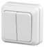Выключатель 2-кл. ОП Quadro 10А IP20 2-104-01 250В бел. Intro Б0027640 ЭРА