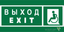 Знак безопасности NPU-6030.E64 "Указ. выхода для инвал. в креслах колясках (лев.)" Белый свет a20546 BS