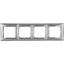 Рамка 4-м Valena горизонт. алюм. матовый Leg 770334 Legrand