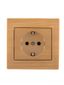 Розетка 1-м Mira с заземл. керамика ясень LEZARD 701-4747-122
