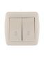 Переключатель проходной 2-кл. ОП Demet 10А IP20 крем. LEZARD 711-0300-106