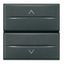 Переключатель 2-х кноп. 16А 1Р 1-0-2 2мод. Axolute антрацит Leg BTC HS4027/2 Legrand