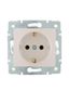 Розетка 1-м СП Karina с заземл. керамика механизм жемчуж./бел. перламутр. LEZARD 707-3088-122