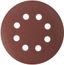 Круг шлифовальные с отверстиями (липучка) алюминий-оксидные 125мм Р 150 (уп.5шт) MOS 39837М
