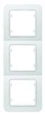 Рамка вертикальная 3 поста белая с вставкой - 18002708 Lillium Makel