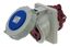 Розетка встраиваемая наклонная 63A/230V/1P+N+E/IP67, фланец 106x110 - 00-00032519 AlpenBox CA2180