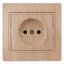 Розетка 1-м СП Plano 1-202-11 16А IP20 250В 2P+E Schuko сосна Intro Б0030061 ЭРА