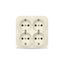Розетка четырехместная квадратная серия IONICH, с/з, о/у, 16А, 220В, слоновая кость (ivory) - 1454 Союз