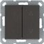Выключатель двухклавишный для штор 10A 250V~ с накладкой, цвет Мокко - G3028Z Jasmart