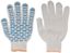 Перчатки вязаные "Волна" (4 нити) 10 класс вязки х/б с ПВХ 12491