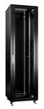 Шкаф монтажный телекоммуникационный напольный SH-05C-42U60/100-BK 19дюйм для распред. и серверн. оборудования 42U 600х1000х2055мм передн. стеклян. задн. сплошн. метал. двери ручка с замком черн. (RAL 9004) Cabeus 8544c