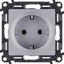 Механизм розетки Valena Life 16А 250В 2К+З с лицевой панелью безвинт. зажимы алюм. Leg 753621 Legrand