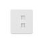 Розетка компьютерная 2-м СП ROUND RJ45 + кат.6 IP20 перламутр Kranz KR-78-0725-1