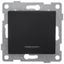 Выключатель одноклавишный Bravo инд, механизм, 10А, 250В, графит - С10В18-010 GUSI